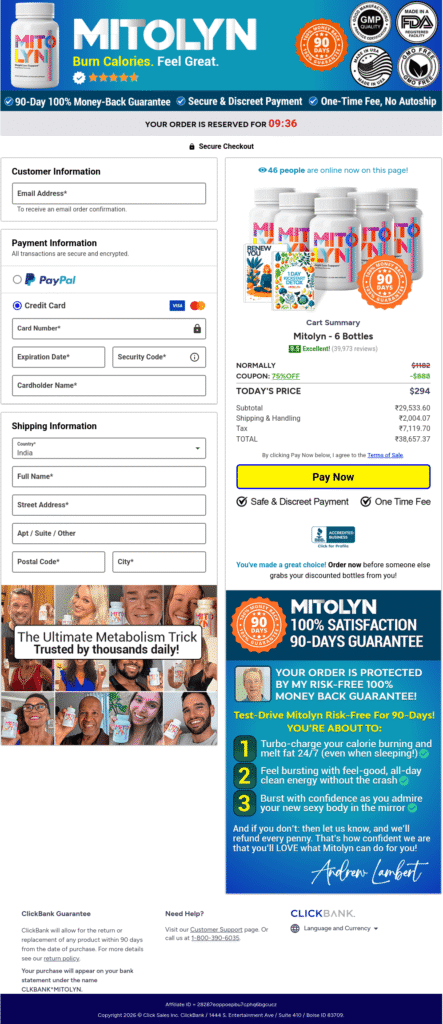 mitolyn orders secure checkout page